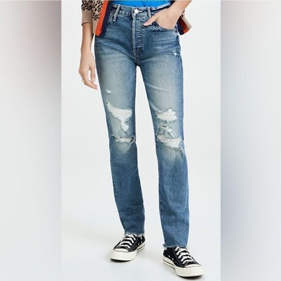 Mother Superior The Trickster Skimp Fray Jeans Size 26 - Picture 1 of 16